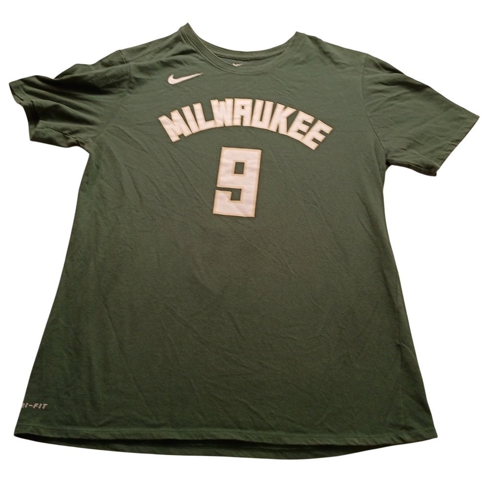 Nike Milwaukee Bucks Men's Dri-FIT NBA T-Shirt 9 Bobby Portis Large Green Tee